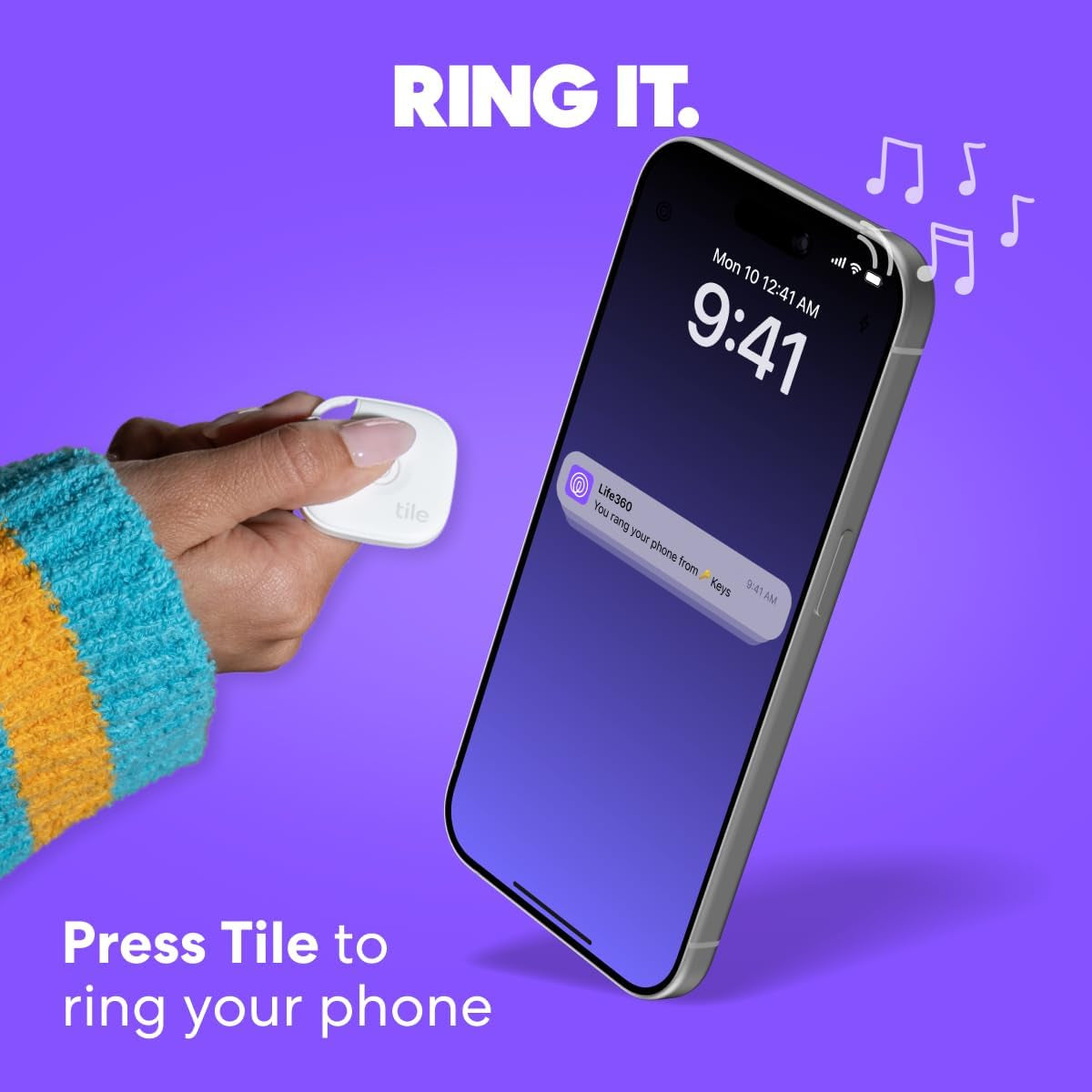 by Life360 Mate - Bluetooth Tracker, Keys Finder and Item Locator for Keys, Bags and More. Phone Finder. Both Ios and Android Compatible. 2-Pack (Black/White)