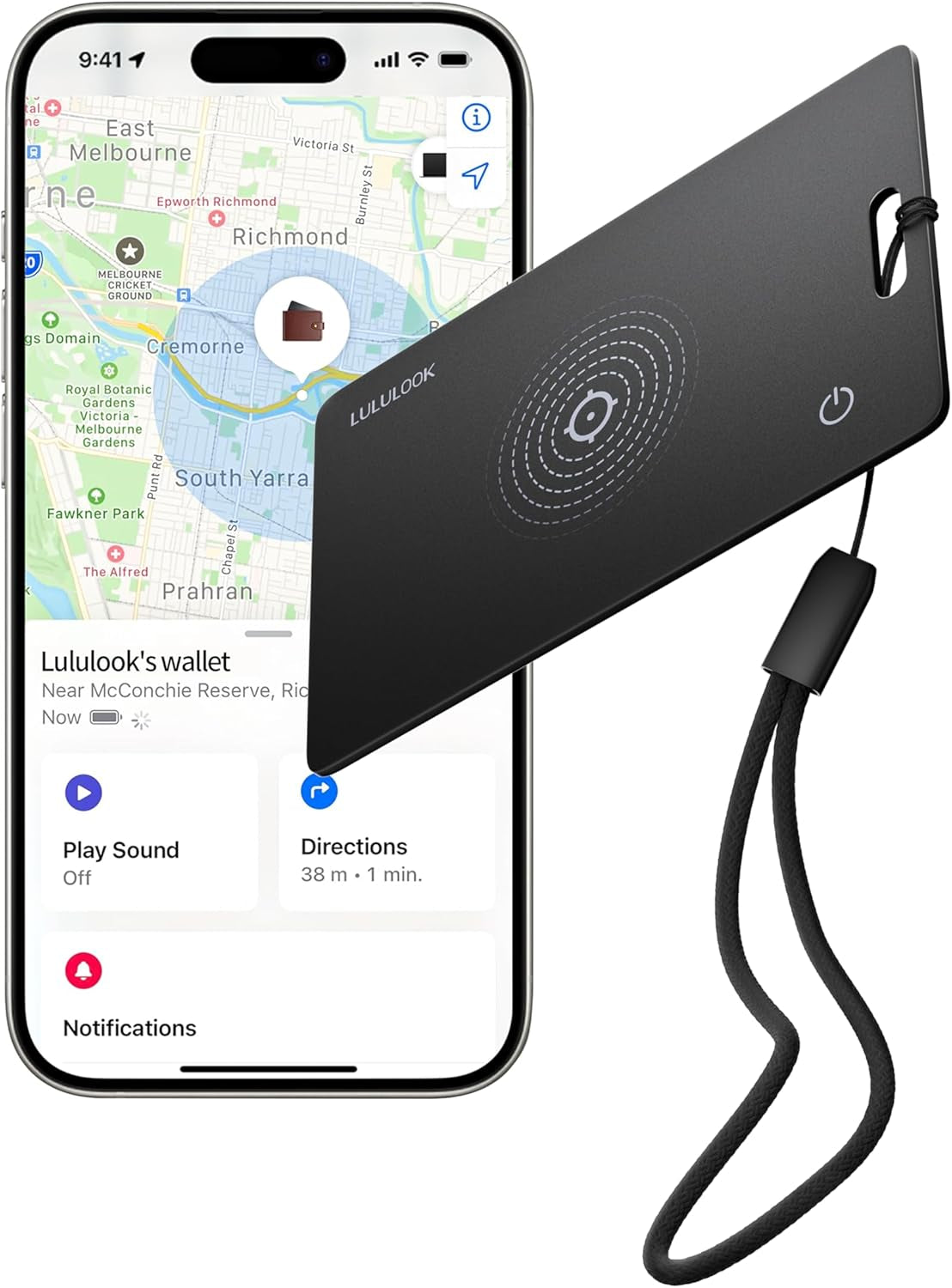 Wallet Tracker Card, Ultra Slim Tracking Card, Wireless Rechargeable, Works with Apple Find My (Ios Only) for Effortless Wallet Tracking, Item Card Finder for Luggage, Purse and More, Waterproof