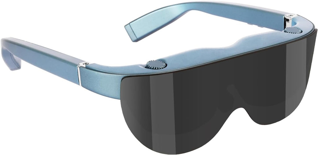 AR Glasses with 220" Virtual Screen, 52° FOV, 1080P Micro OLED, Privacy Shield, Myopia Adjustment for Gaming, Movies, Work, Compatible with Iphone 16/15, Steam Deck, ROG, Mac, PC