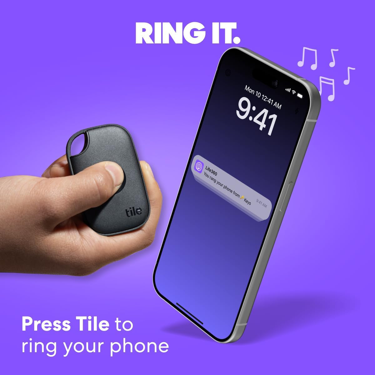 by Life360 Pro - Powerful Bluetooth Tracker, Key Finder and Item Locator for Keys Bags, and More. Both Ios and Android Compatible. Phone Finder. 2-Pack (Black/White)