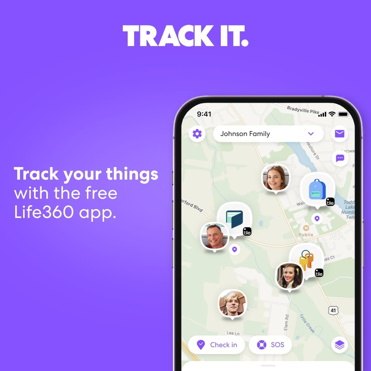 by Life360 Pro - Powerful Bluetooth Tracker, Key Finder and Item Locator for Keys Bags, and More. Both Ios and Android Compatible. Phone Finder. 2-Pack (Black/White)